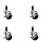 Service Caster 3'' Solid Poly Swivel 1-1/4'' Expanding Stem Caster Set with Brake, 4PK SCC-EX20S314-SPUS-TLB-114-4 - alternate 1